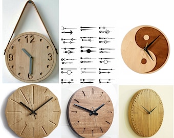 Clock Face SVG 5 in 1, Clock Face Template, Clock face clipart, Clock face for Cricut, Wall clock cnc file, Clock stencils, Clock hands, DXF
