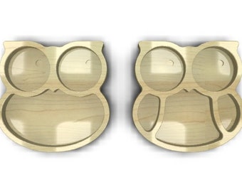 Servierplatte svg 2 in 1, Cnc-Datei für Holz, Vektorplan, Cnc-Servierplatte, STL, SVG, dxf, unterteilte Schale, Kinder-Servierplatte, Cnc-Datei