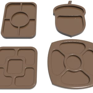 Assiette de service cnc, plat compartimenté, plateau de service, plateau de collation alimentaire, fichier vectoriel, plan vectoriel, DXF, fichier cnc pour le bois, SVG, assiette, fichier cnc