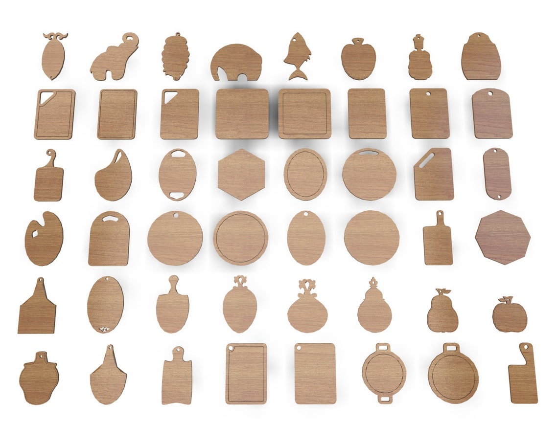 Cutting Boards Set Svg, Cutting Kitchen Boards Template, Cnc File for ...