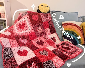 Cozy Love Blanket Crochet Pattern PDF | Beginner Friendly Crochet Pattern