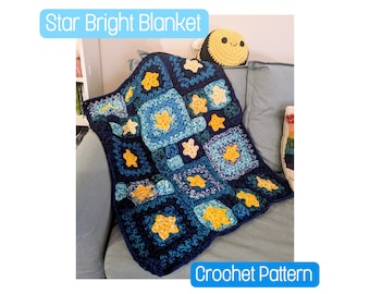 Star Bright Crochet Blanket Pattern | Beginner friendly Star crochet Pattern | Photo Guide