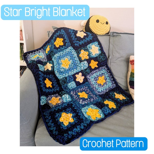 Star Bright Crochet Blanket Pattern | Beginner friendly Star crochet Pattern | Photo Guide