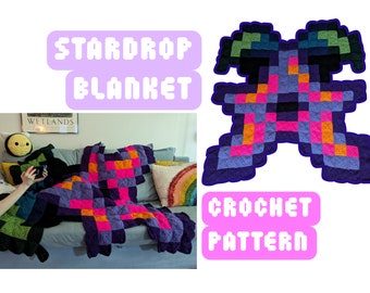 Stardrop Blanket Crochet Pattern | Beginner Friendly Crochet Pattern | Stardew Valley Stardrop