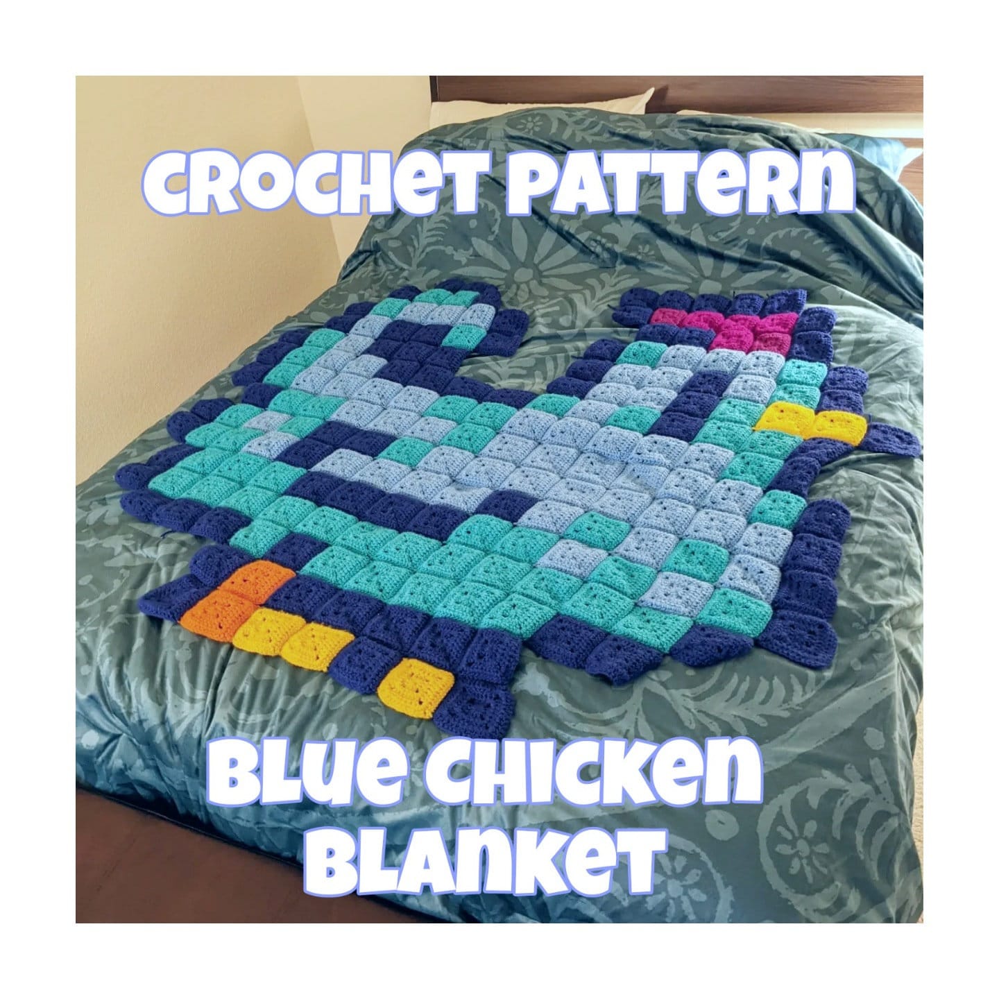 Stardew Valley Blue Chicken Crochet Blanket Pattern Beginner Etsy