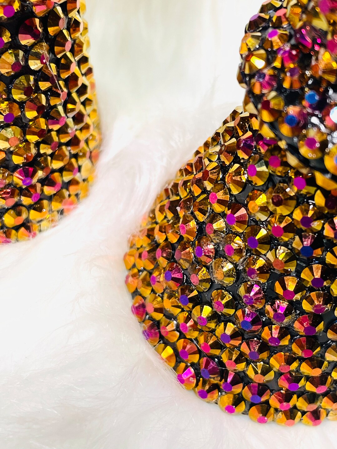 Gold Bling Candle Holders Set of Two One of a Kind Gift Etsy