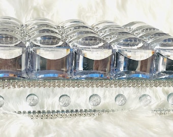 Clear Bling Jewelry Box – Embellished Rhinestone Storage
