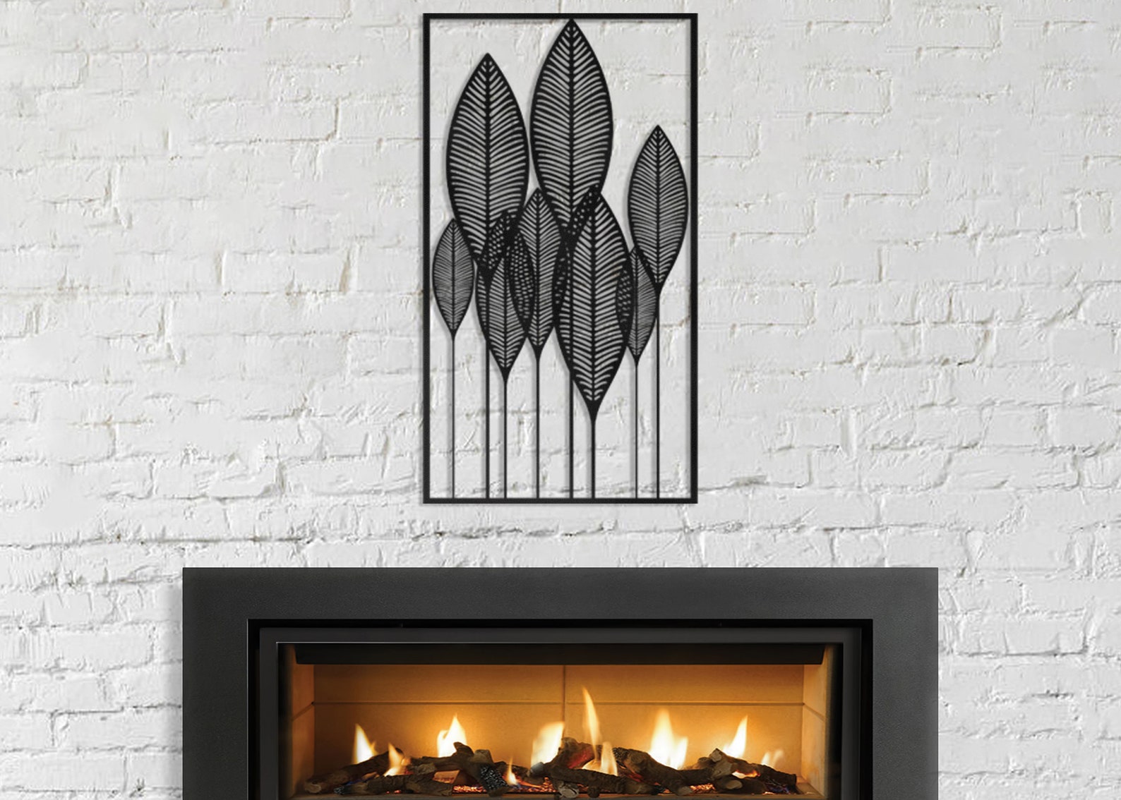 Leafes Metal Wall Decor, Black Metal Leaf Wall Art, Metal Decor for the