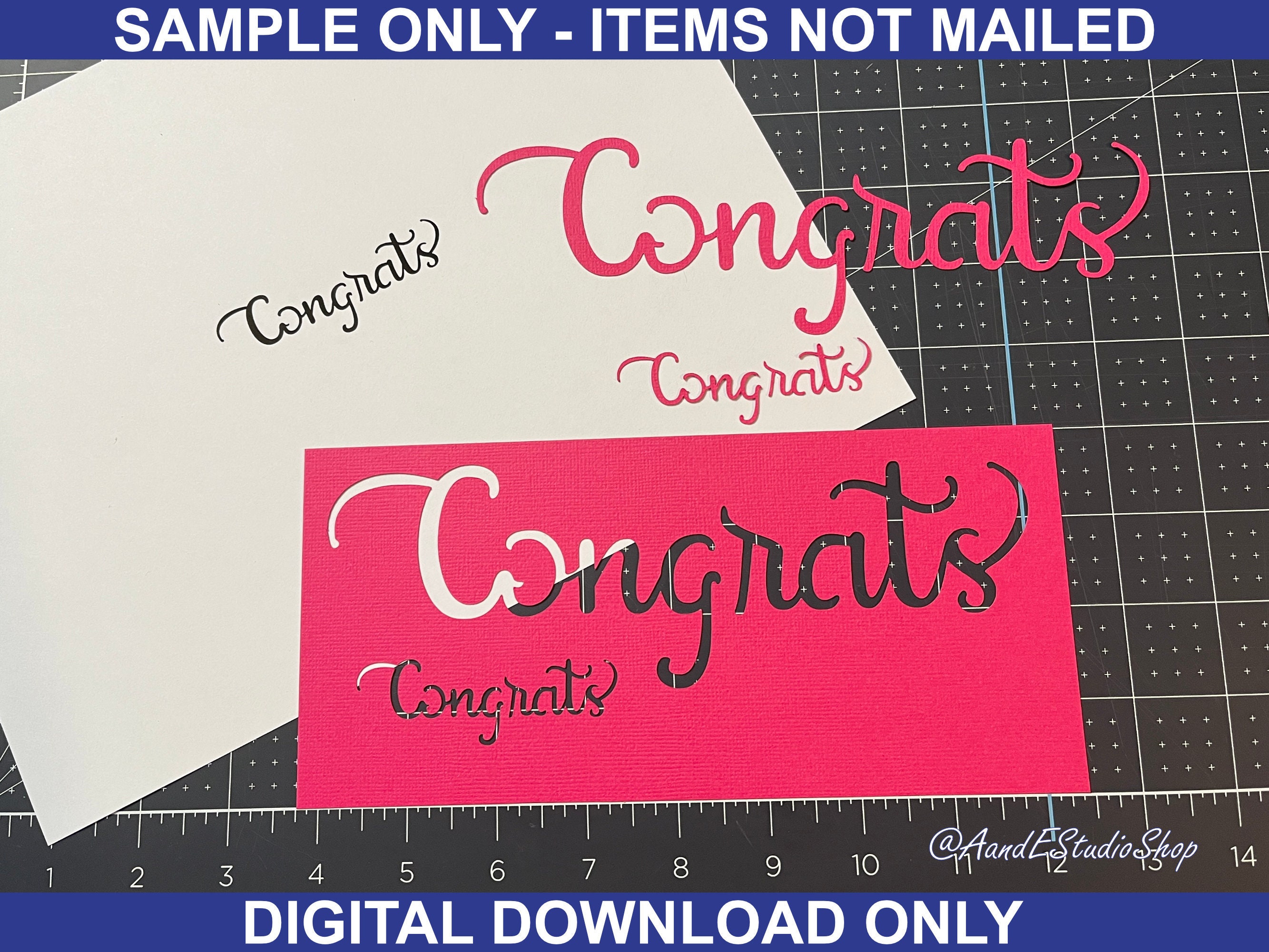 Congrats in Fancy Script - Digital Download Only - SVG Cut & Image ...