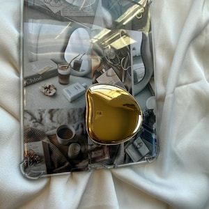 Soporte para Kindle Smooth Gold Luxe - Soporte minimalista para teléfono con estilo de libro - Estilo pop - Accesorio de lectura neutro