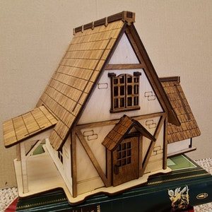 Poppenhuis, miniatuurpakket model "Boerderij", poppenhuis, sprookjeshuis - Bouwpakket