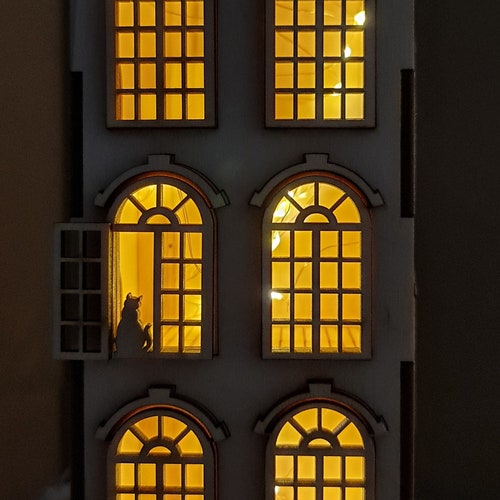 Town house no 3 dollhouse diy kit scale 1 48 cornel73 etsy