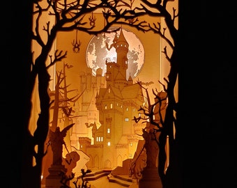 Dracula's Castle Book Nook / Diorama DIY Kit | Cornel73,Halloween