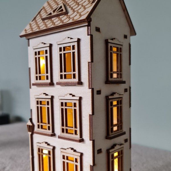 Town house No.1 Dollhouse DIY Kit Scale 1:48 | Cornel73