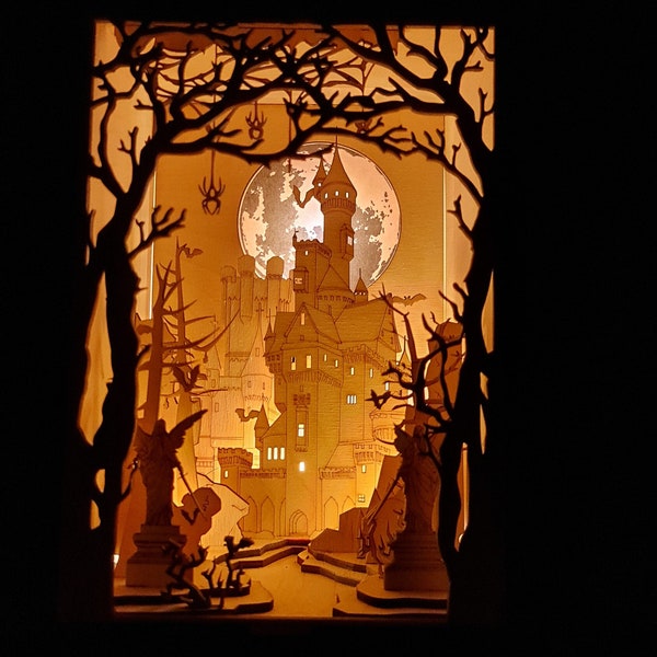 Dracula's Castle Book Nook / Diorama DIY Kit | Cornel73,Halloween