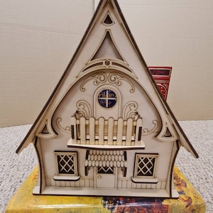 DOLLHOUSE , Miniature kit model &quot;Wooden Dolls house &quot;/ Fairy House- diy kit | Cornel73