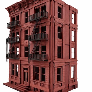 Dollhouse-"Carmine House" New York style building kit,  in 1;48th scale