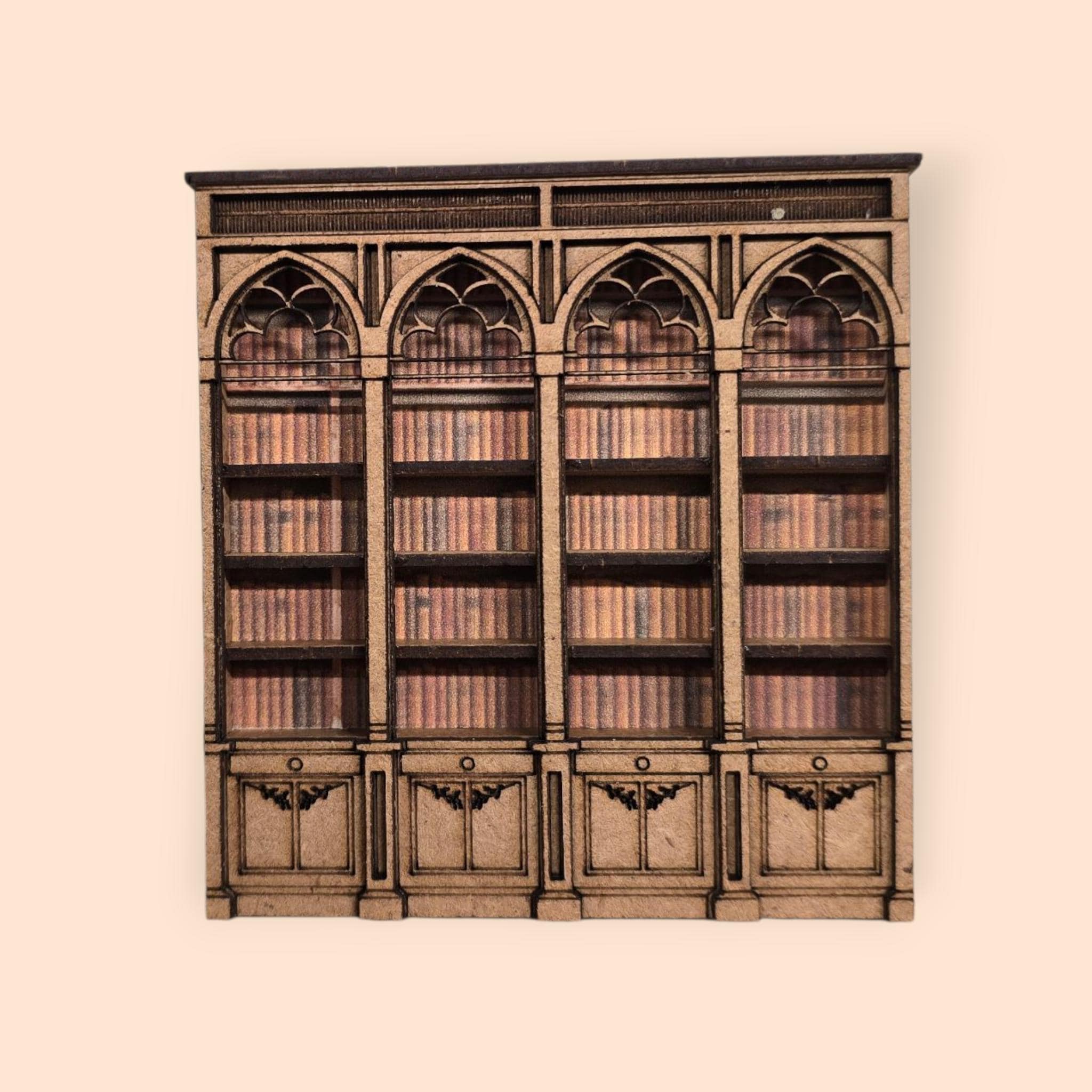 Venetian/ Gothic Bookcase Kit in 1:48th and 1-24th Scale . Miniature - Etsy