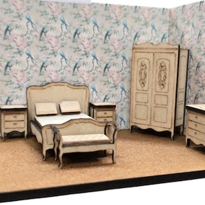 French furniture set  Kit 1:48 Scale for dollhouses