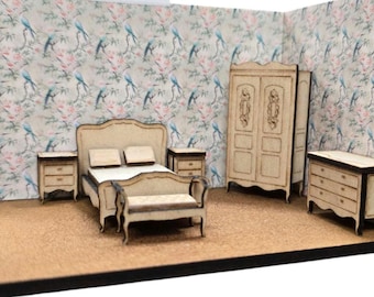 French furniture set  Kit 1:48 Scale for dollhouses