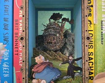 El castillo ambulante - Kit de rincón de lectura - Diorama en miniatura DIY / Inspirado en una película animada