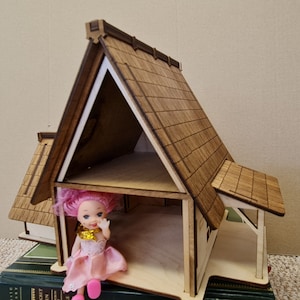 Dockhus, Miniatyrbyggsats modell "Bondgård", dockhus, älvhus - DIY-byggsats bild 5