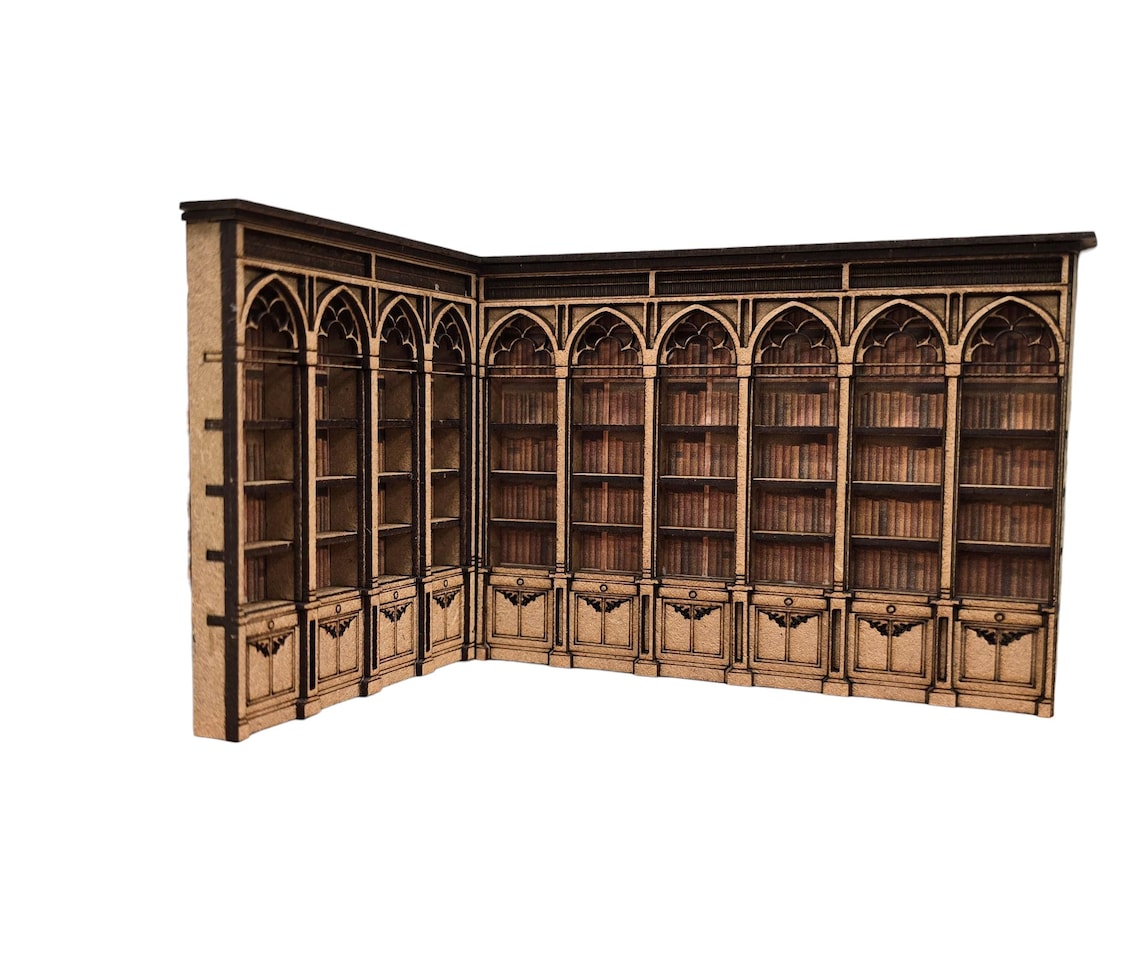 Venetian/ Gothic Bookcase Kit in 1:48th and 1-24th Scale . Miniature - Etsy