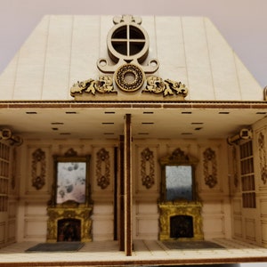 Le Grande Maison-Room Box in 1;48th scale kit with tall roof, Dollhouse, Diorama