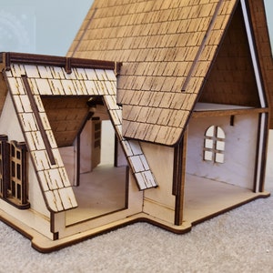 Dockhus, Miniatyrbyggsats modell "Bondgård", dockhus, älvhus - DIY-byggsats bild 8
