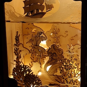 Book Nook / Diorama- Little Mermaid - Book Nook Kit / Bookshelf insert | Cornel73