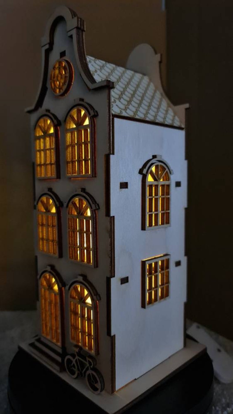 Town house no 2 dollhouse diy kit scale 1 48 cornel73 etsy