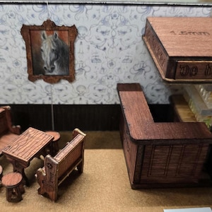 DeBarra Bar kit  -1;48th Miniature model/ Dollhouse/ Miniature/ Furniture