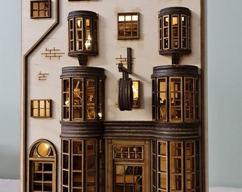 The "Magic Wand Shop", Miniature kit model, Handmade in the Uk, Dollhouse DIY Kit/1:48 miniature house/ Cornel73