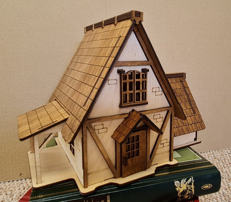 Dockhus, Miniatyrbyggsats modell "Bondgård", dockhus, älvhus - DIY-byggsats bild 1