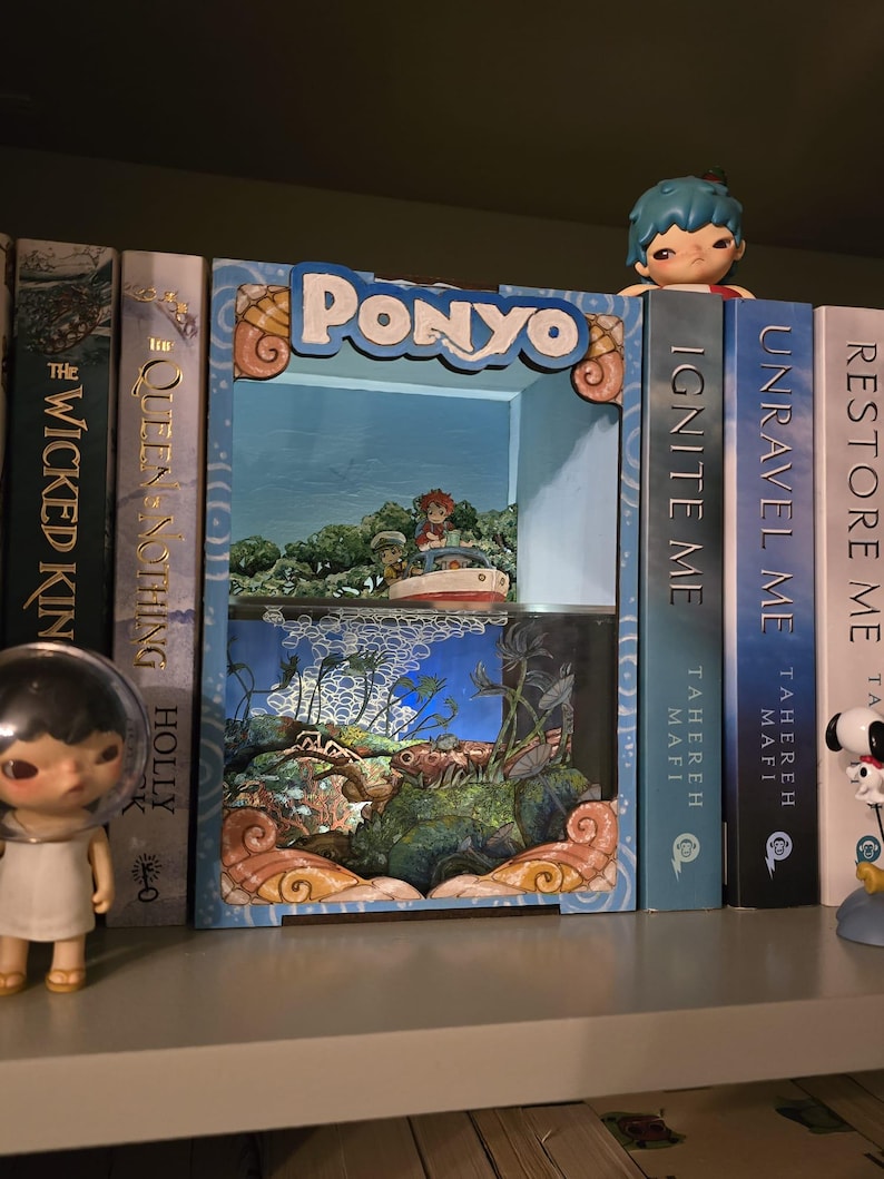 Ponyo Book Nook Kit - DIY Miniature Diorama | Animated Film Inspired - Etsy