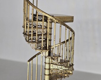 螺旋階段 - 1/48スケールで3Dプリント - ミニチュアドールハウス