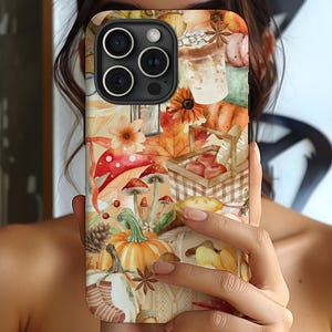 Fall Collage Phone Case, Pumpkin Spice Season Cellphone Cover iPhone 17, Samsung S26, Google