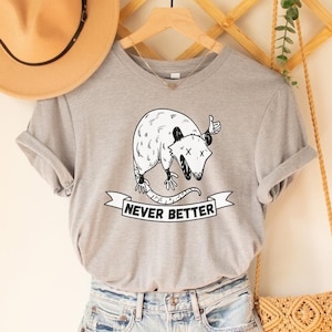 Opossum Shirt, Weird T Shirt, Funny Possum Tee, Awesome Opossum Gifts For Men Women, Opossum T-Shirt, Fun Graphic Tee Gift for Possum Lovers