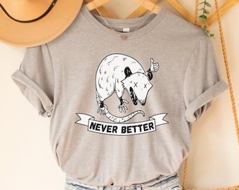 Opossum Shirt, Weird T Shirt, Funny Possum Tee, Awesome Opossum Gifts For Men Women, Opossum T-Shirt, Fun Graphic Tee Gift for Possum Lovers