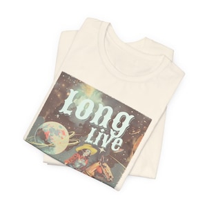Retro Cosmic Cowgirl Shirt, Surreal Cowboy T-Shirt, Vintage Western Space Cowboy Tshirt, Trendy Aesthetic Graphic In My Cowgirl Era Tee image 2