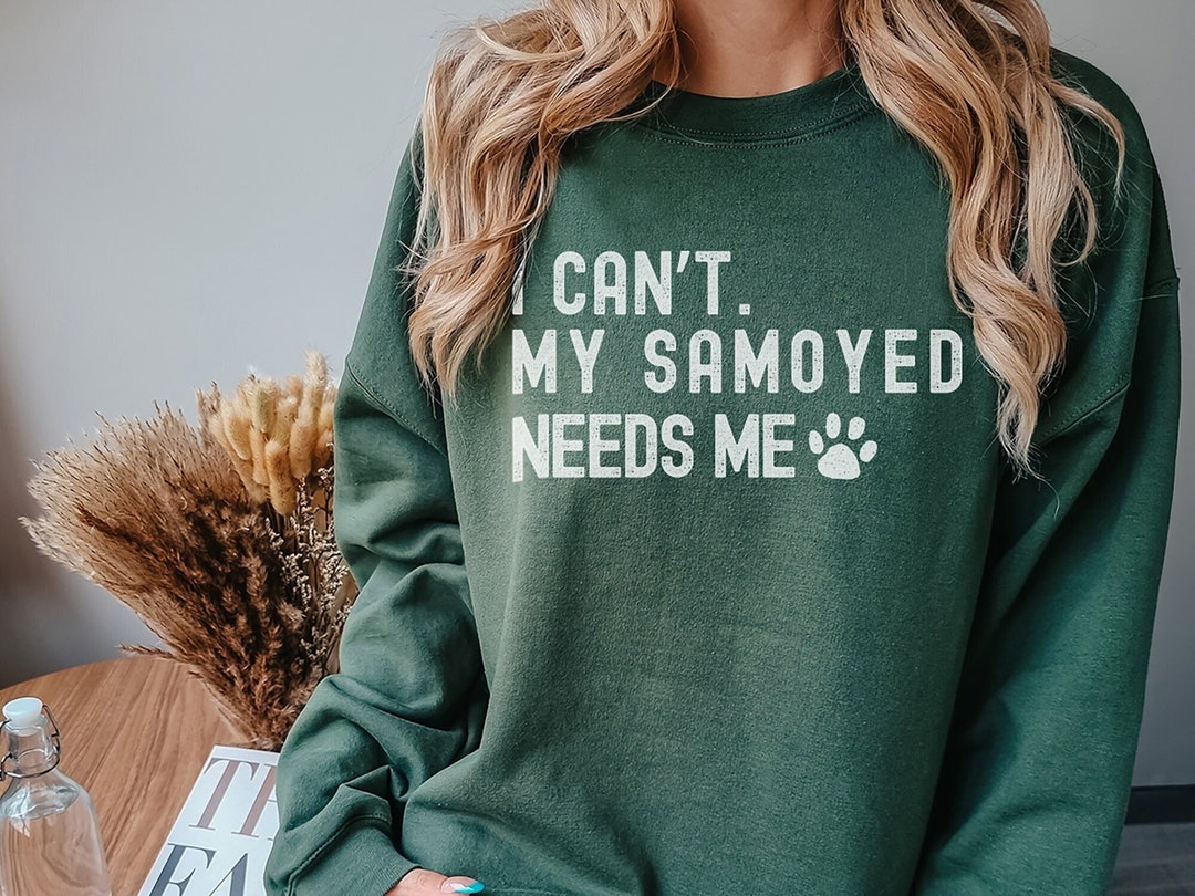 Funny Samoyed Sweatshirt Gift for White Fluffy Dog Mom Cute Etsy