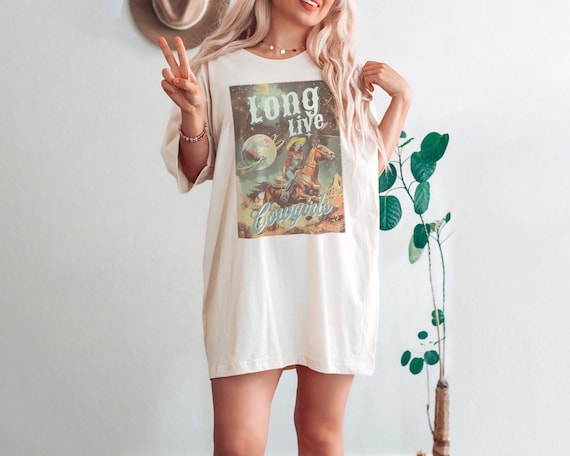 Retro Cosmic Cowgirl Shirt, Surreal Cowboy T-Shirt, Vintage Western Space Cowboy Tshirt, Trendy Aesthetic Graphic In My Cowgirl Era Tee