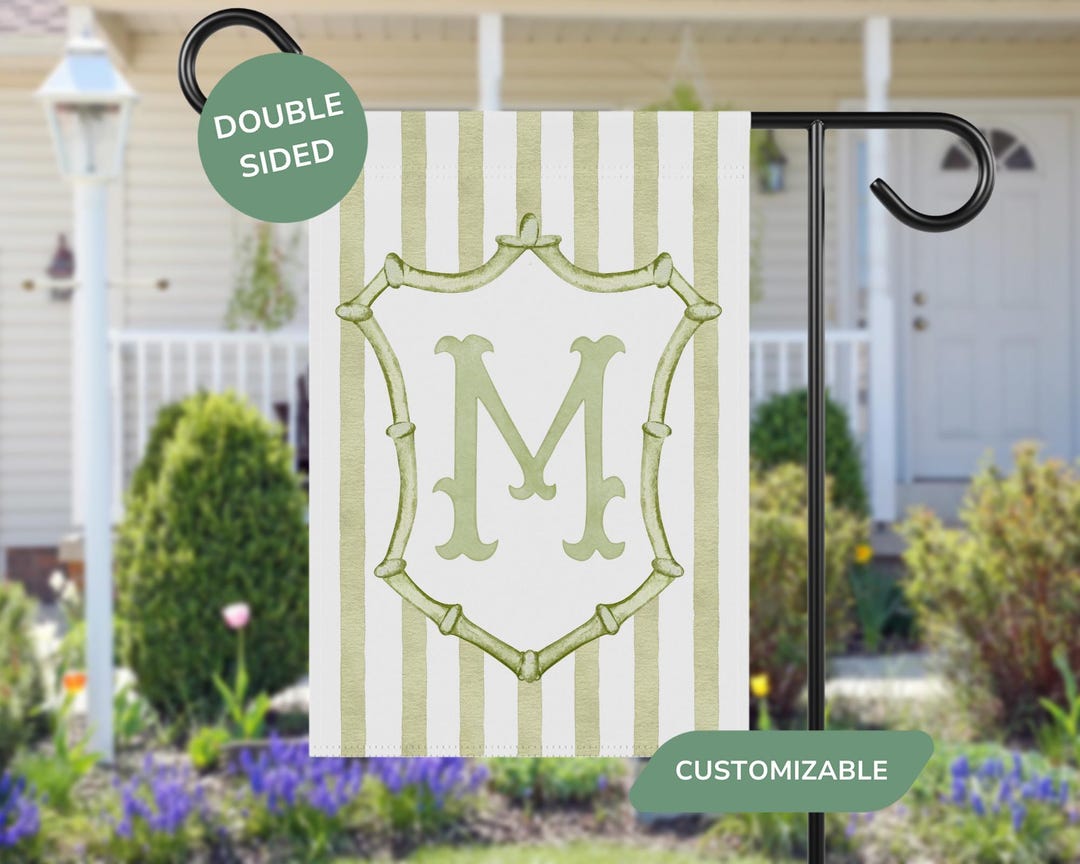 12x18in Monogram Garden Flag “R”