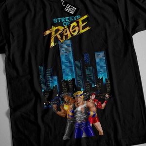 Camiseta Streets of Rage para gamers, camiseta retro de Brawler, regalos para nerds, ropa de juego Beat 'em Up, ropa de Urban Warrior, camiseta estampada