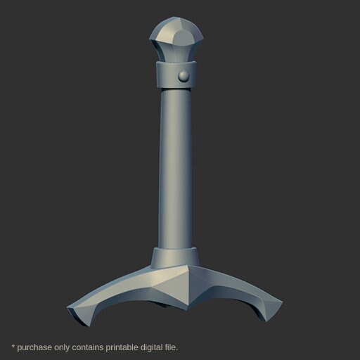 Ornate Sword - Set Sword Blade + Sword Hilt - 3D File Pre Supported and ...