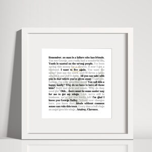 It&#39;s A Wonderful Life Movie Quotes Print - Christmas Print - Digital Print - Custom Print - Handmade Gift - Festive - Christmas Gift