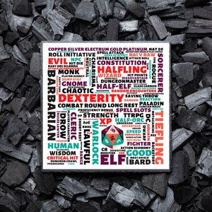 Dungeons & Dragons Print - DnD Print - Digital Print - Custom Print - Handmade Gift - DnD Slang - TTRPG Print - DnD Frame
