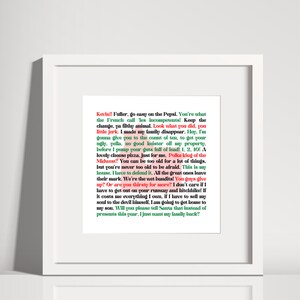 Home Alone Film Zitate Druck - Weihnachten Print - Digitaldruck - Benutzerdefinierter Druck - Handgemachtes Geschenk - Festlich - Weihnachtsgeschenk