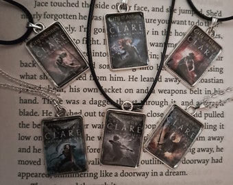 Shadowhunters Necklace - Book Cover Pendant - Handmade Gift - City of Bones Ashes Glass Fallen Angels Lost Souls Heavenly Fire