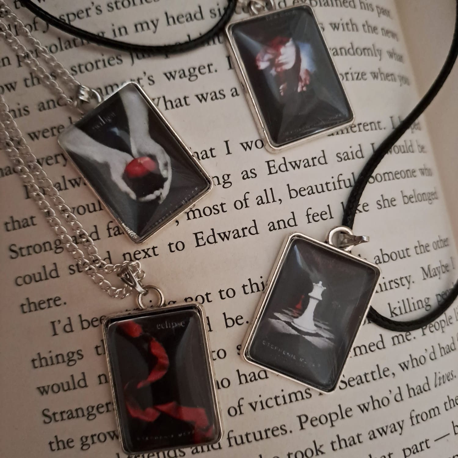 Twilight Saga Necklace Book Cover Pendant Handmade Gift -  UK